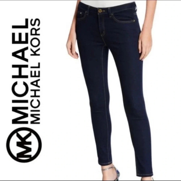 Michael Kors Dark Rinse Skinny Jean - Picture 1 of 16